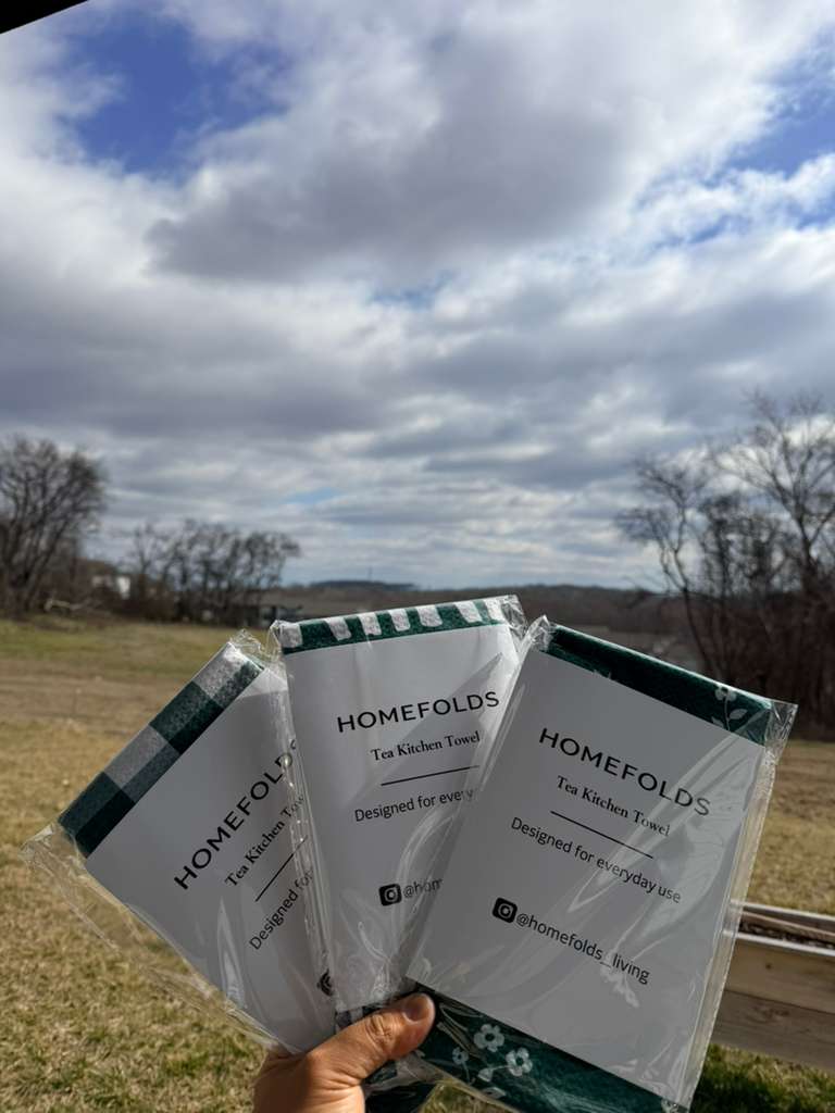 Packaged towels outdoors