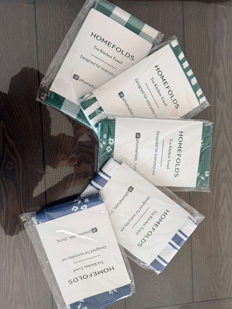 Packaged towels top view